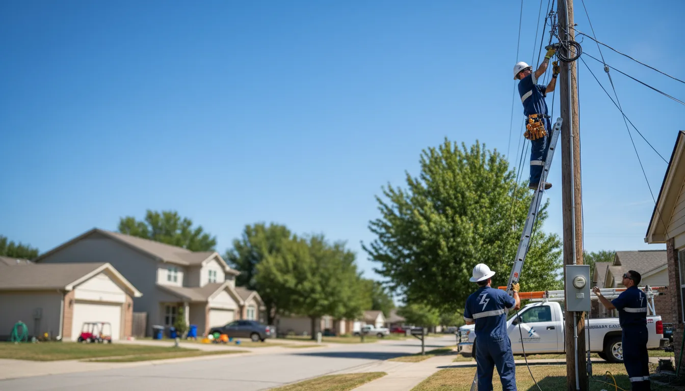 Residential electrician providing installation services in Sondheimer, LA